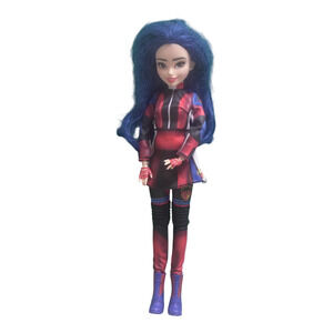 Disney Descendants Evie Doll by Hasbro – Blue Hair Red/Black Outfit Boots E6082